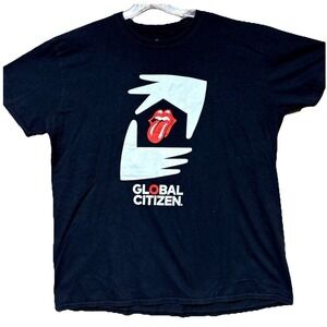 The Rolling Stones Global Citizen Black Graphic T-Shirt Mens XL 2020 USA‎ Made